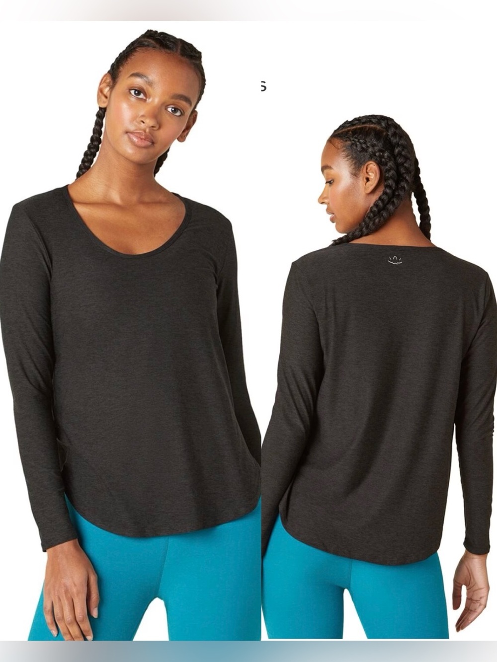 Beyond Yoga Scooped long Sleeve Pullover Top yoga , XS